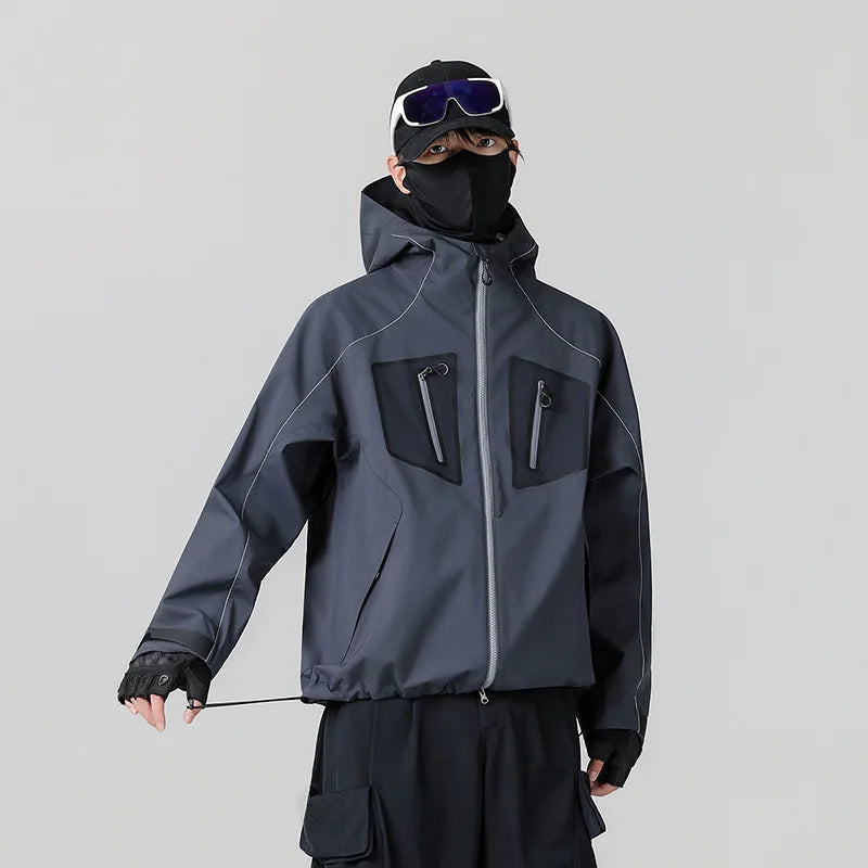 High Quality Men's Single-Layer Windproof Breathable Jacket Custom Design with Zipper Closure for Autumn Outdoor Activities