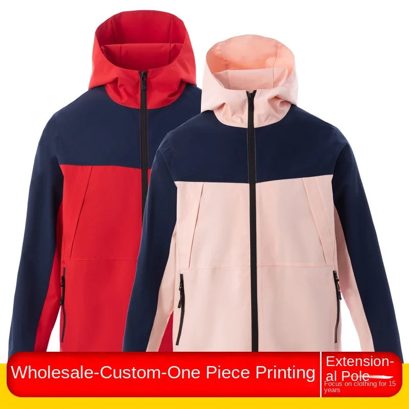 Autumn Winter Men's Single-Layer Assault Jacket Waterproof Windproof Coat Printed LOGO Outdoor Advertising Overalls-Wholesale