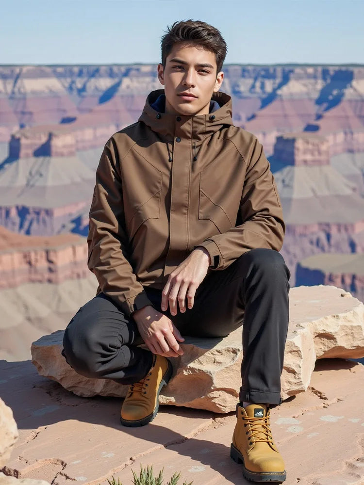 Men's & Women's Outdoor Jacket Two-Piece Set Detachable Fleece Lining Windproof Waterproof Breathable Warm Suit