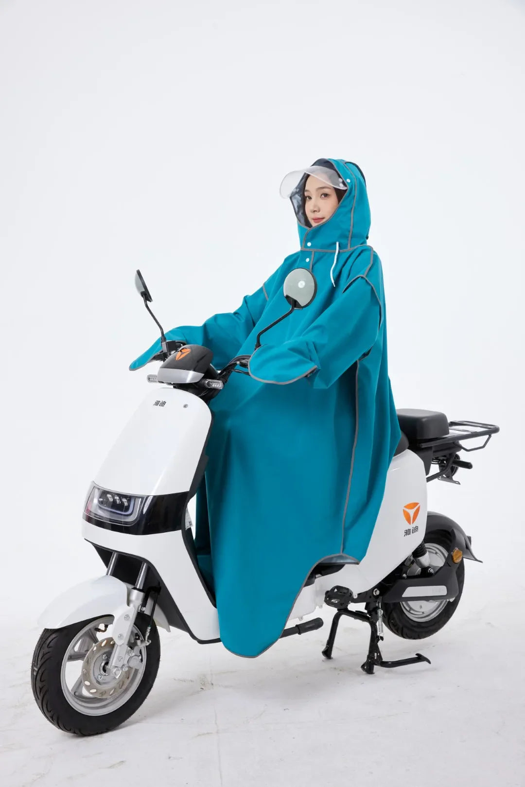 Modern Design Adult Boys and Girls  EVA Long Raincoat Backpack Waterproof Windproof for Outdoor Touring Travel Electric Bicycle