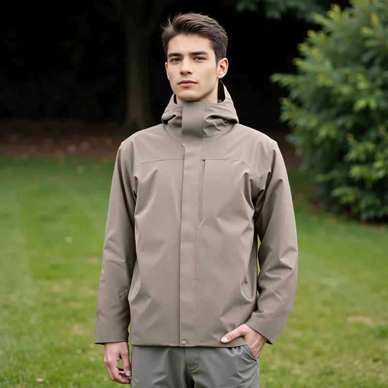 New  Men's Women's Winter Cotton-Padded Jacket Stand Wind-Proof Water-Splashing Features Zipper Warm Casual for Outdoor