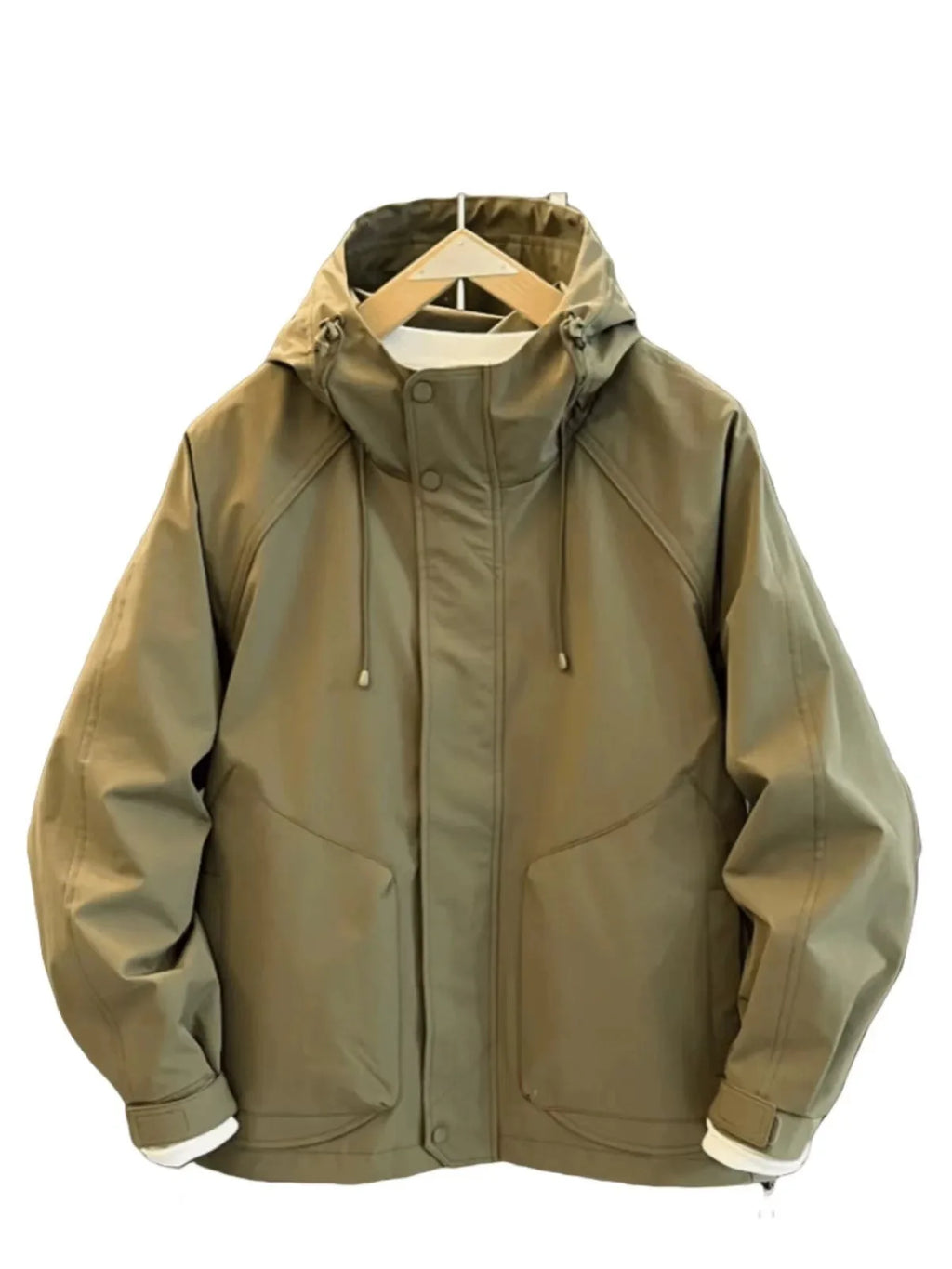 Men's Hip Hop Bomber Jacket Spring Autumn Front Logo Planky Handsome Windproof Hooded Coated Finished Outdoor