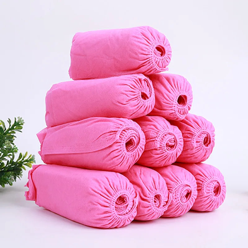 100 Pack Disposable Non-Slip Durable Boot & Shoe Covers 50 Pairs Indoor Protection for Home Floors Shoes Adults Summer Winter