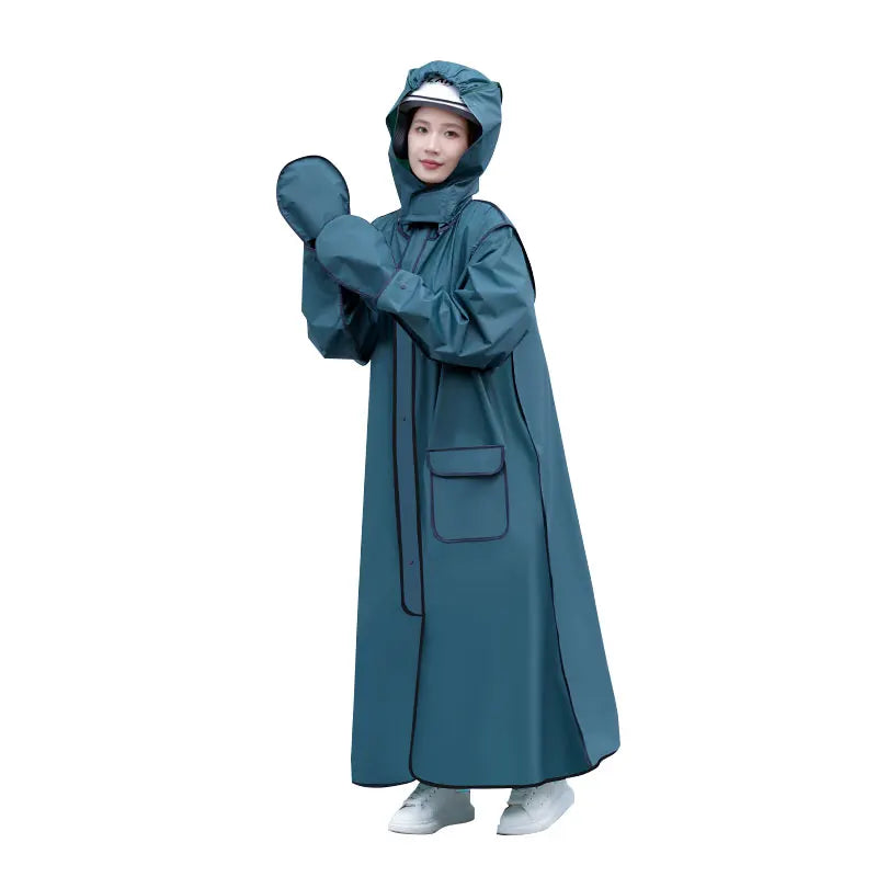 Women's Designer  Eco Friendly EVA Waterproof Raincoat Poncho Motorcycle Scooter Windbreaker With Logo Decoration