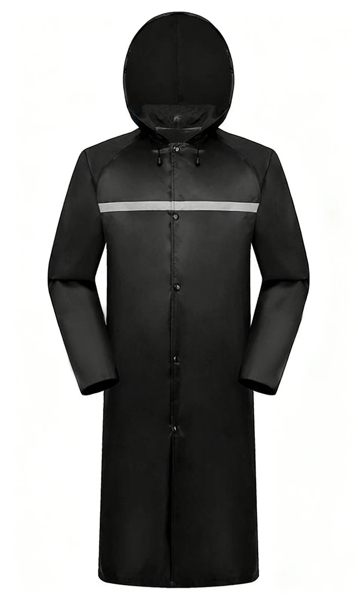 Universal Single-Person Waterproof Hooded Safety Polyester One Piece Long Rain Jacket for Style Emergency Activities-Hiking