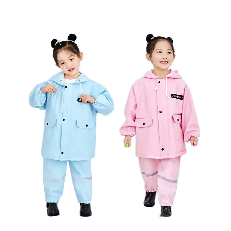 Kids' One-Piece Waterproof Raincoat EVA PU Rain Boots for Beach Sea-Driving Fishing Water for Boys' Kindergarten Camping Tours