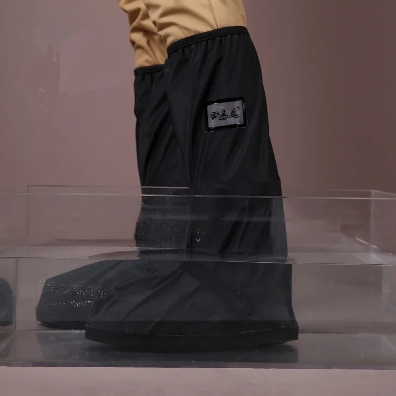Rain Boots Cover Waterproof Winter Motorcycle Shoe Cover High Height Reusable PVC Breathable Lightweight Anti-slip