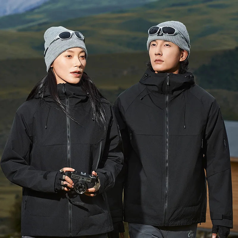 Men's High Quality Waterproof Breathable -Tex Hardshell Jacket Windproof XL 3XL Sizes Zipper Closure Outdoor Adventures