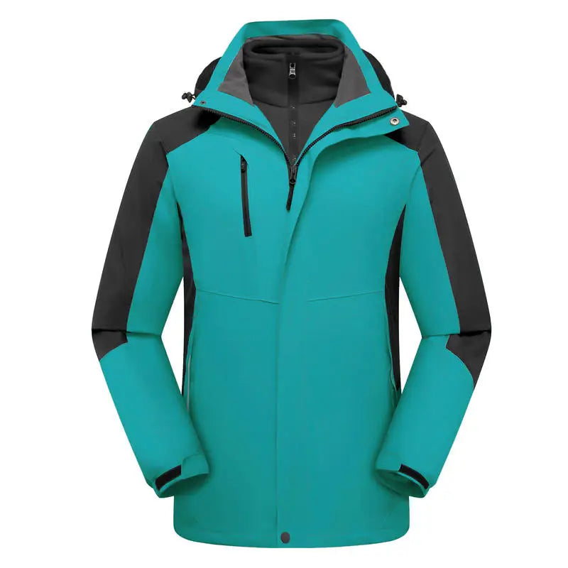 3XL Outdoor Winter Work Jacket Zipper Closure Waterproof Windproof Breathable Solid Pattern Logo Removable Padded Button