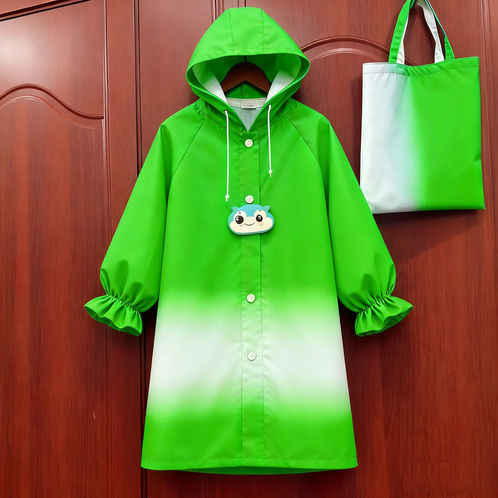 2025 Trend Lightweight Reusable Cartoon Raincoat for Kids Boys Girls Waterproof Windproof Rain Poncho for Middle Large Children