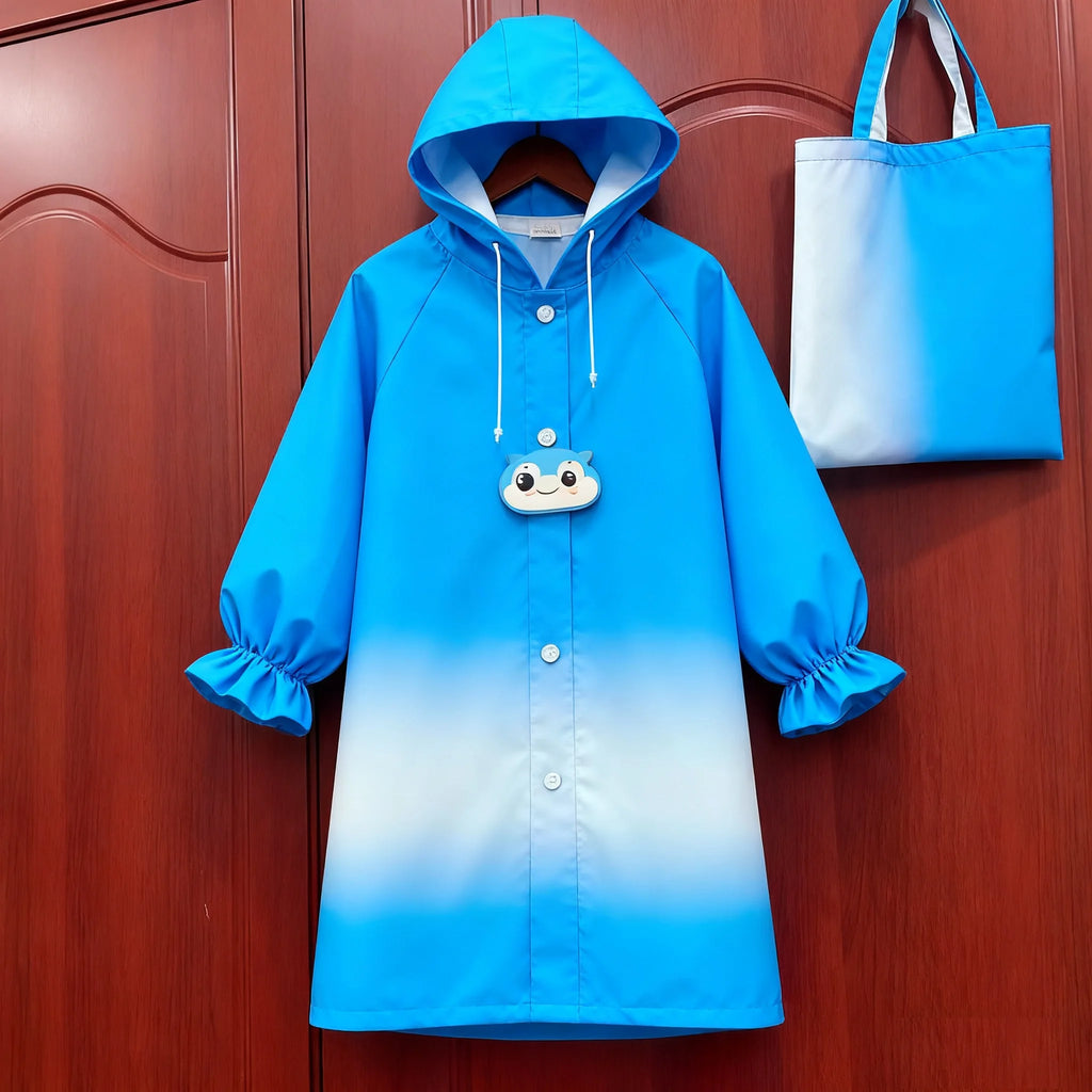 2025 Trend Lightweight Breathable Durable Cartoon Design Waterproof Windproof Raincoat Poncho for Kids Boys Girls Middle Age