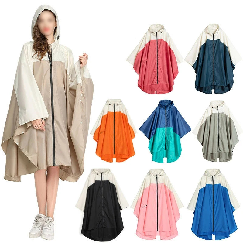 Multifunctional Three-in-One Raincoat Cloak Raincoat Women's Adult Fashion Hiking Camping Emergency Waterproof Raincoat Outdoor