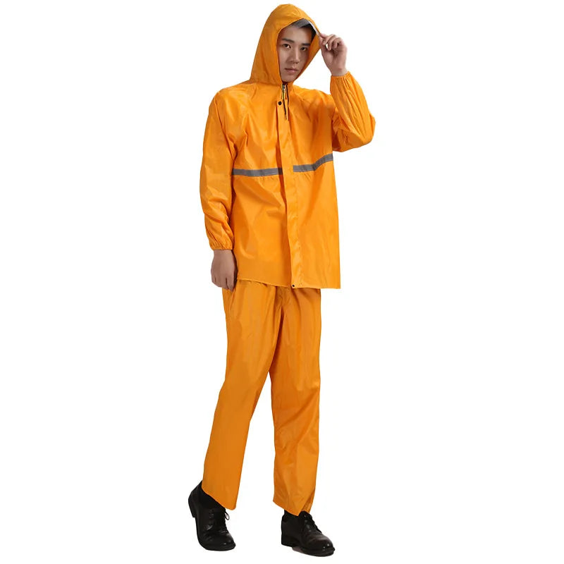 Custom XXL Waterproof Oxford Cloth Reflective Adult Raincoat Hot Selling Wholesale From Factory Supply for Travel Outdoors