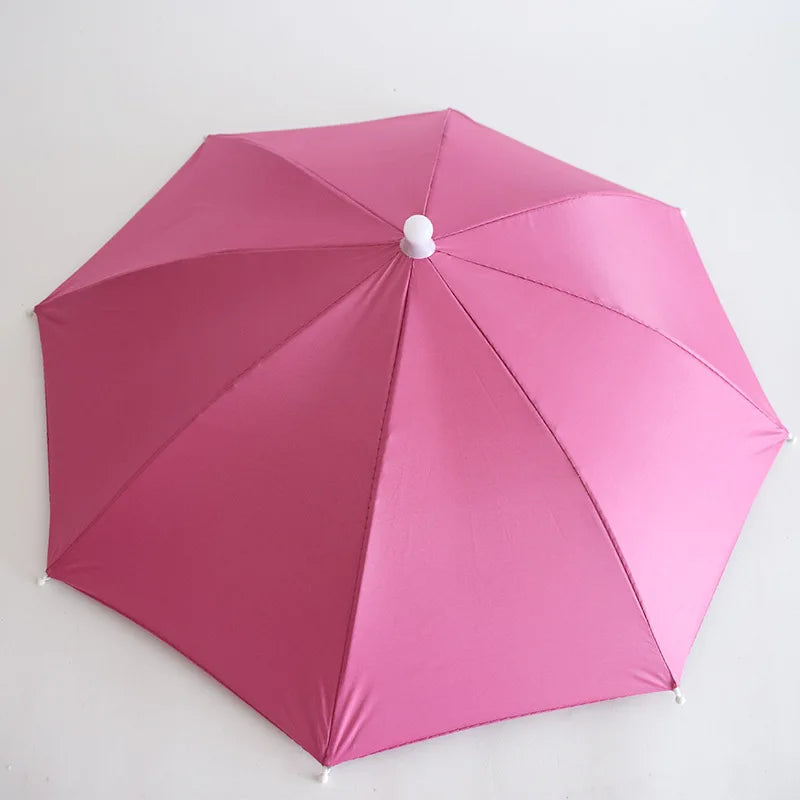 Mini Umbrellas for the Rain Umbrella Hat Outdoor Head Wearing Colorful Travel