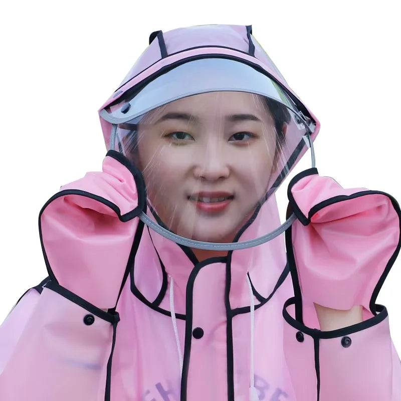 Customizable Poncho Raincoat EVA Fabric Waterproof Windproof Motorcycle Riding Walking Scooter Use Logo Decoration Outdoor Tours