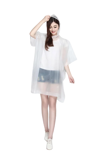 Custom Logo Adult EVA Outdoor Waterproof Raincoat Hooded Poncho Rainwear Travel Reusable Windproof Jacket Bicycle Riding Girls