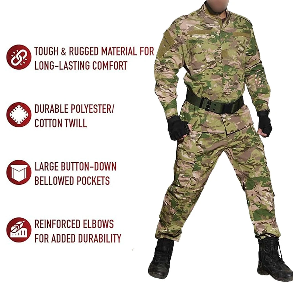 Custom Camouflage Uniform Tactical BDU Security Camouflage Jacket Pants Outdoor Uniforms ACU Coat Jackets Clothing Wholesale