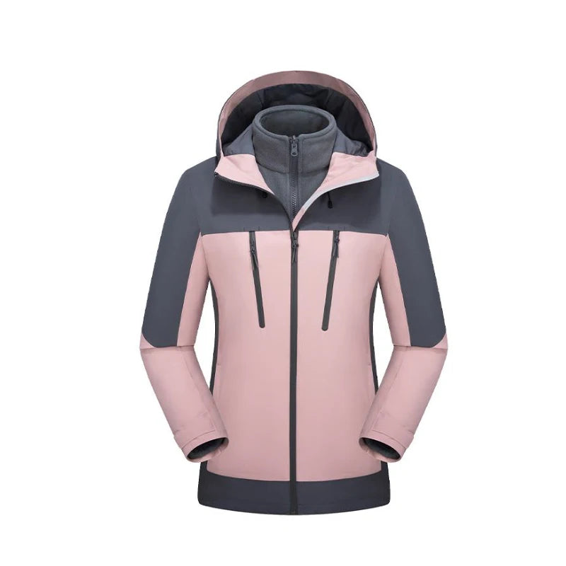 Women's Waterproof Winter Snow Coat with Warm Hood Outdoor Sports Windbreaker Raincoat for Mountain Adventures Hiking Jackets