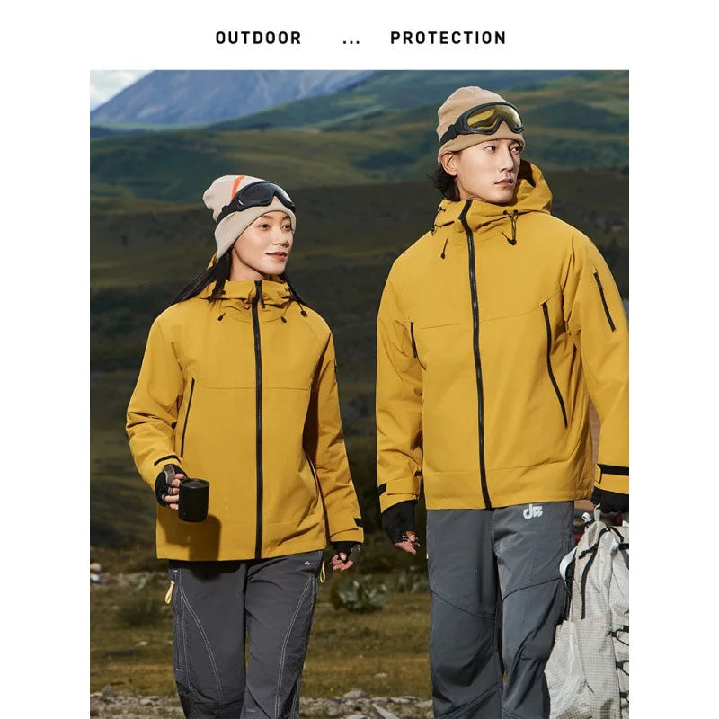 Men's High Quality Waterproof Breathable -Tex Hardshell Jacket Windproof XL 3XL Sizes Zipper Closure Outdoor Adventures