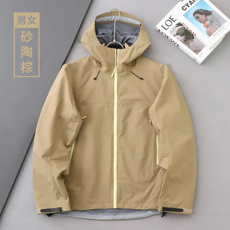 Men's Waterproof Windbreaker Jacket Seams Taped Three-in-One Raincoat for Women Men Outdoor Sports Hiking Mountaineering Riding