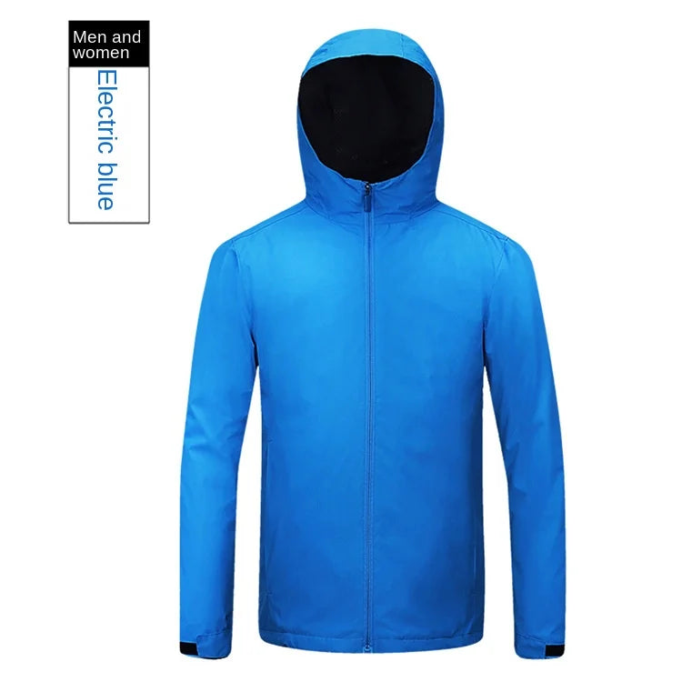 Men's Women's Long Sleeve Assault Coat Single-Layer Waterproof Windproof Stand Zipper for Winter Spring Autumn Mountaineering