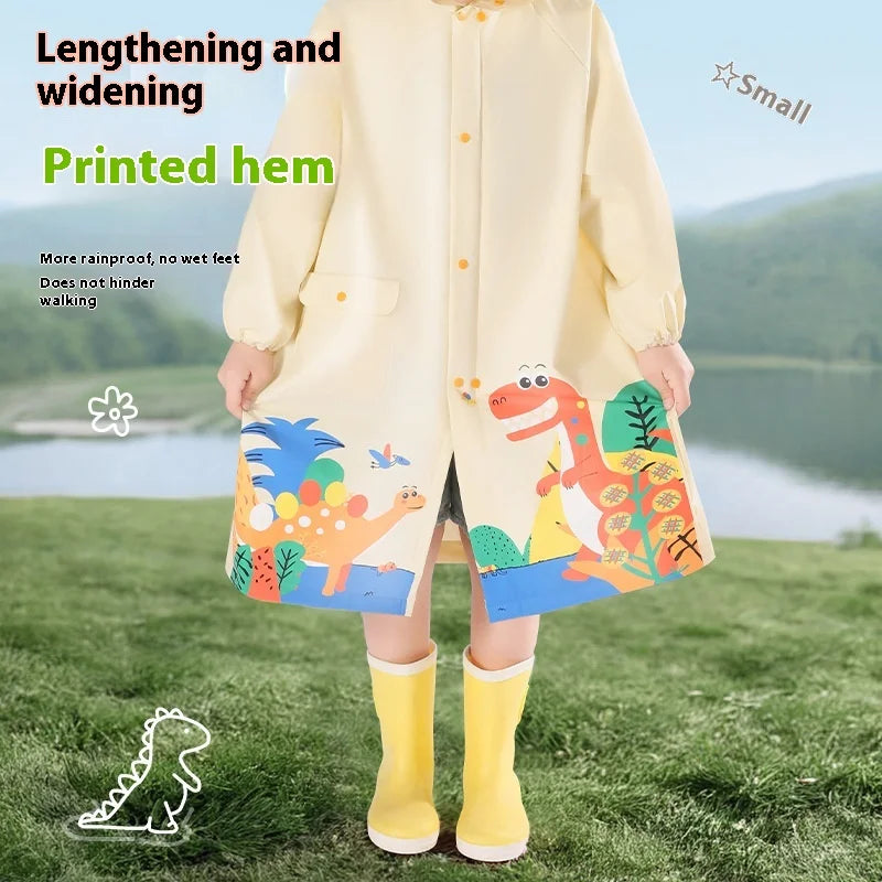 Long Waterproof for Poncho Raincoat for Boys and Girls Oxford Cloth Schoolbag for Outdoor Travel Primary School Kindergarten Use