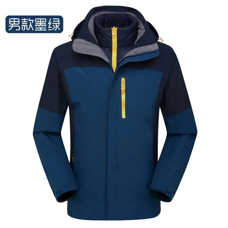 Three-in-One Detachable Tibet Travel Jacket Liner High-End Men's Women's Winter Ski Suit with Zipper Closure for Mountaineering
