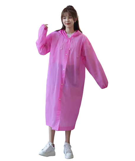 High Quality PEVA Adult Rain Poncho Factory-Price Waterproof Adult Rainwear Work Travel Hiking Custom Logo Outdoor Activities