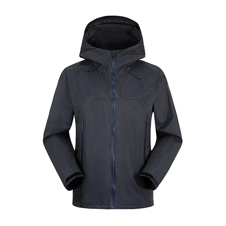 High Quality Men's Waterproof Rain Jacket Windproof and Breathable Polyester Lightweight and Reusable Industrial Style Rain Suit