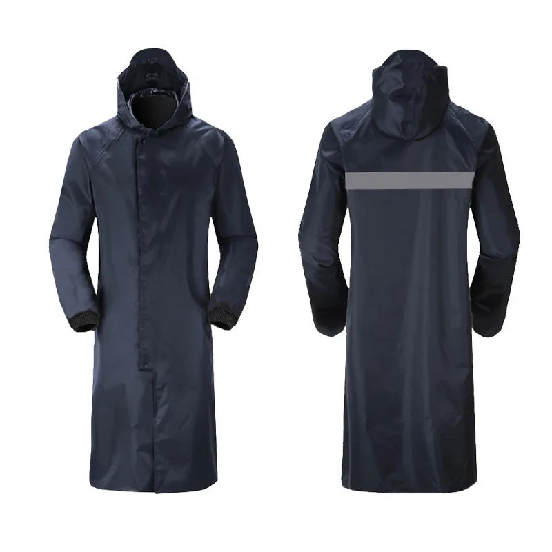 Universal Single-Person Waterproof Hooded Safety Polyester One Piece Long Rain Jacket for Style Emergency Activities-Hiking