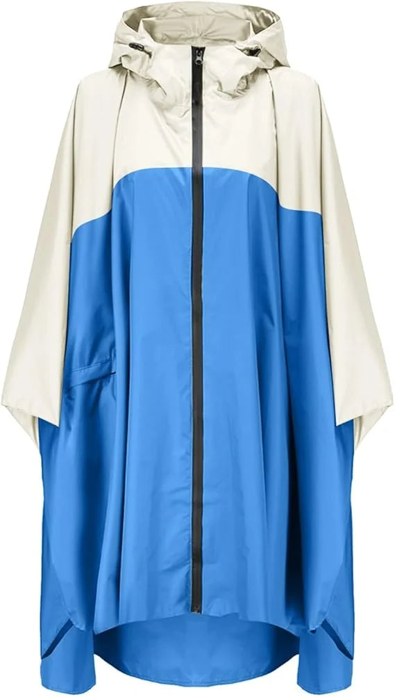 Wholesale Outdoor Waterproof Portable Rain Coat Rainwear Poncho Cloak With Waterproof Zipper, Customized Rainproof Curved Poncho