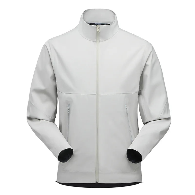 Outdoor Trendy Waterproof Windproof Stand-Up Collar Jacket for Men Women Raincoats Camping Mountaineering