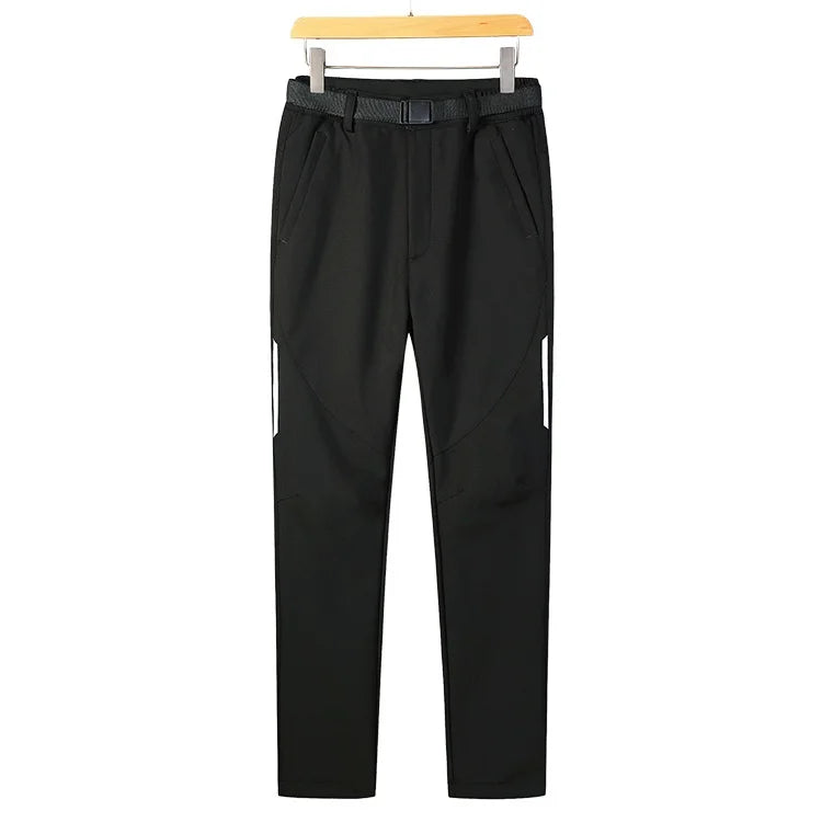 Men's Women's Outdoor Softshell Pants Waterproof Windproof Breathable Dear Gray  Fleece for Autumn Winter Sports Zipper Fly