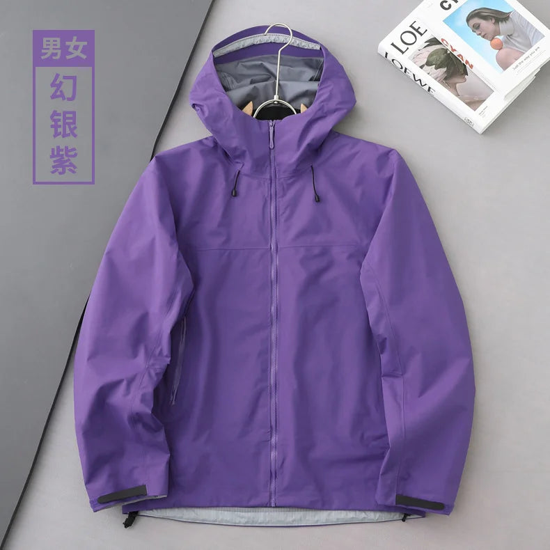 Men's Waterproof Windbreaker Jacket Seams Taped Three-in-One Raincoat for Women Men Outdoor Sports Hiking Mountaineering Riding