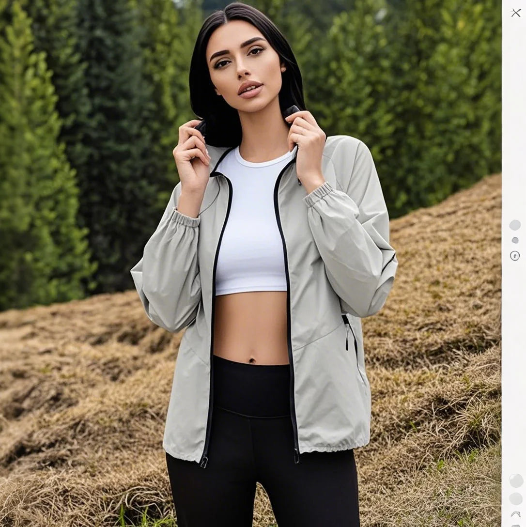 Women's Lightweight Waterproof Rain Jacket Raincoat for Summer Golf Jacket  Outdoor Adventures Walking Hiking Travel Windbreaker