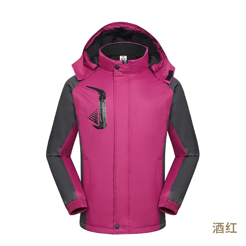 Outdoor Warm Padded Zipper Hooded Jacket High Polyester Windproof Waterproof Travel Wholesale Custom Printing Logo