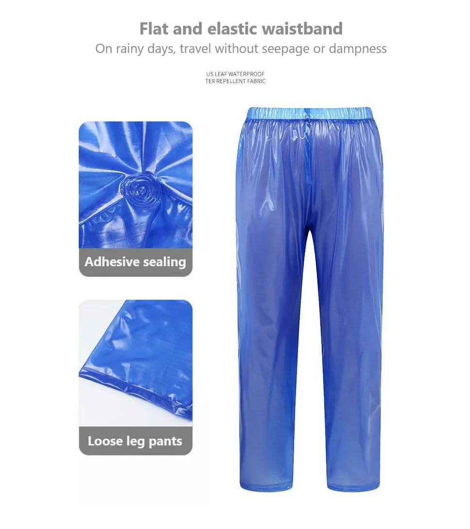 Raincoat and Rain Pants Suit, Pvc Transparent Material, Rainstorm Proof, Riding and Taking Away Duty