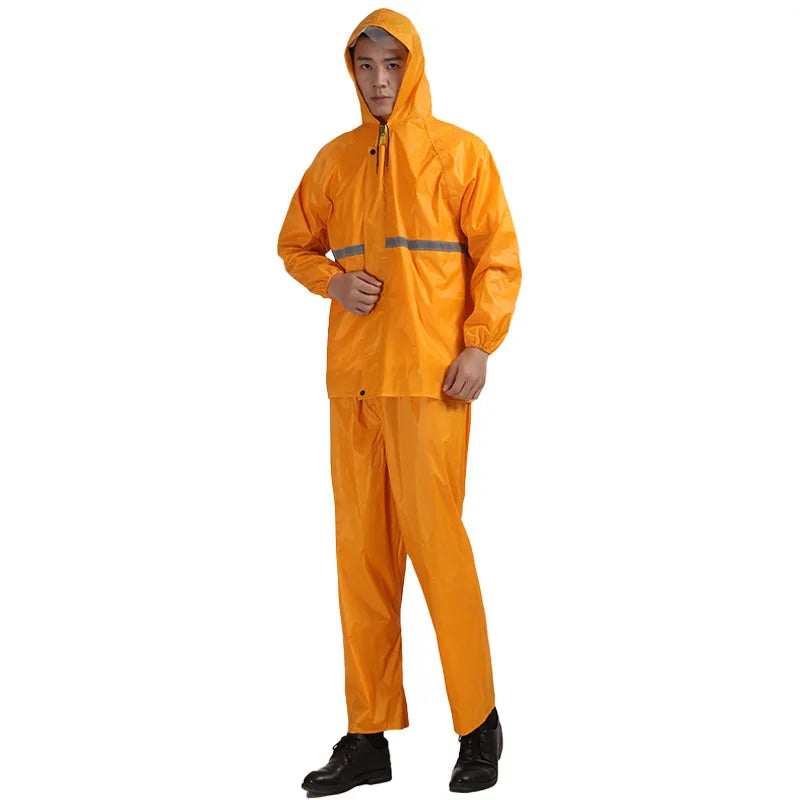 Custom XXL Waterproof Oxford Cloth Reflective Adult Raincoat Hot Selling Wholesale From Factory Supply for Travel Outdoors