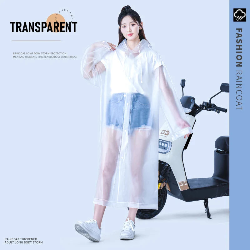 Factory Price Adult PVC Transparent Long Raincoat Big Brim EVA Poncho Outdoor Hiking Riding Climbing Fishing Customizable Logo