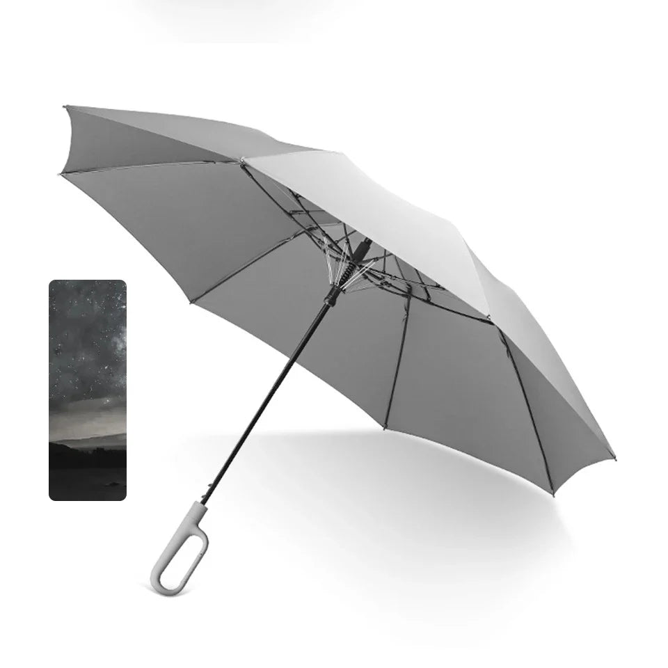 Fully Automatic Luxury Pongee Umbrella Custom Logo Printed for Adults Folding Design for Camping and Advertising