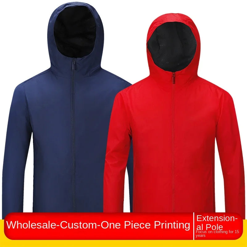 Men's Women's Long Sleeve Assault Coat Single-Layer Waterproof Windproof Stand Zipper for Winter Spring Autumn Mountaineering