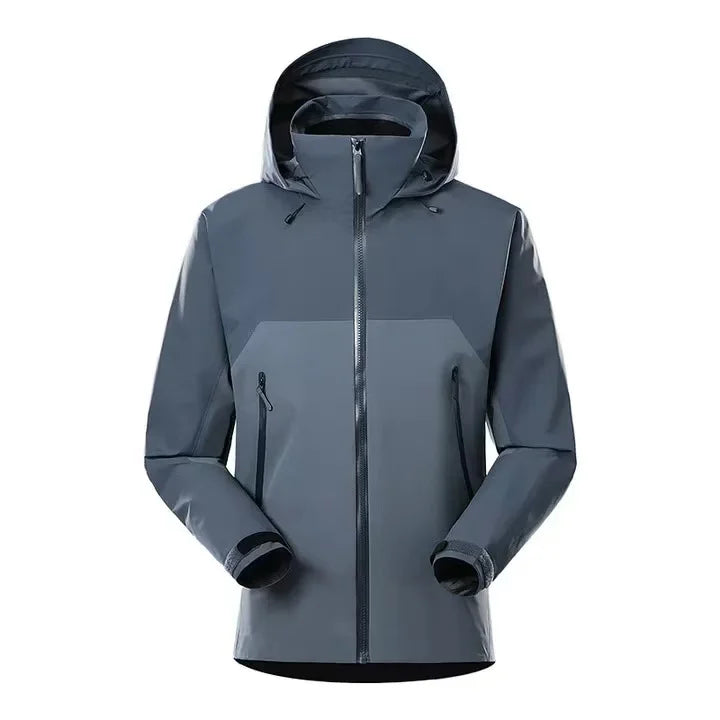 High-End Trilaminate Waterproof Breathing Bomber Jacket Soft Winter Windbreaker With Zipper Closure for Hiking Raincoat