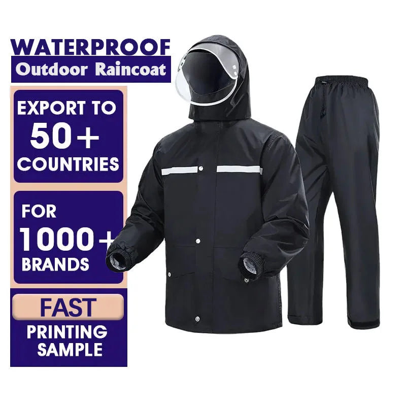 High Quality Oxford Cloth Coating  Raincoat Waterproof Single-Person Rain Jacket at Manufacturer's Price Rain Coat Cheap