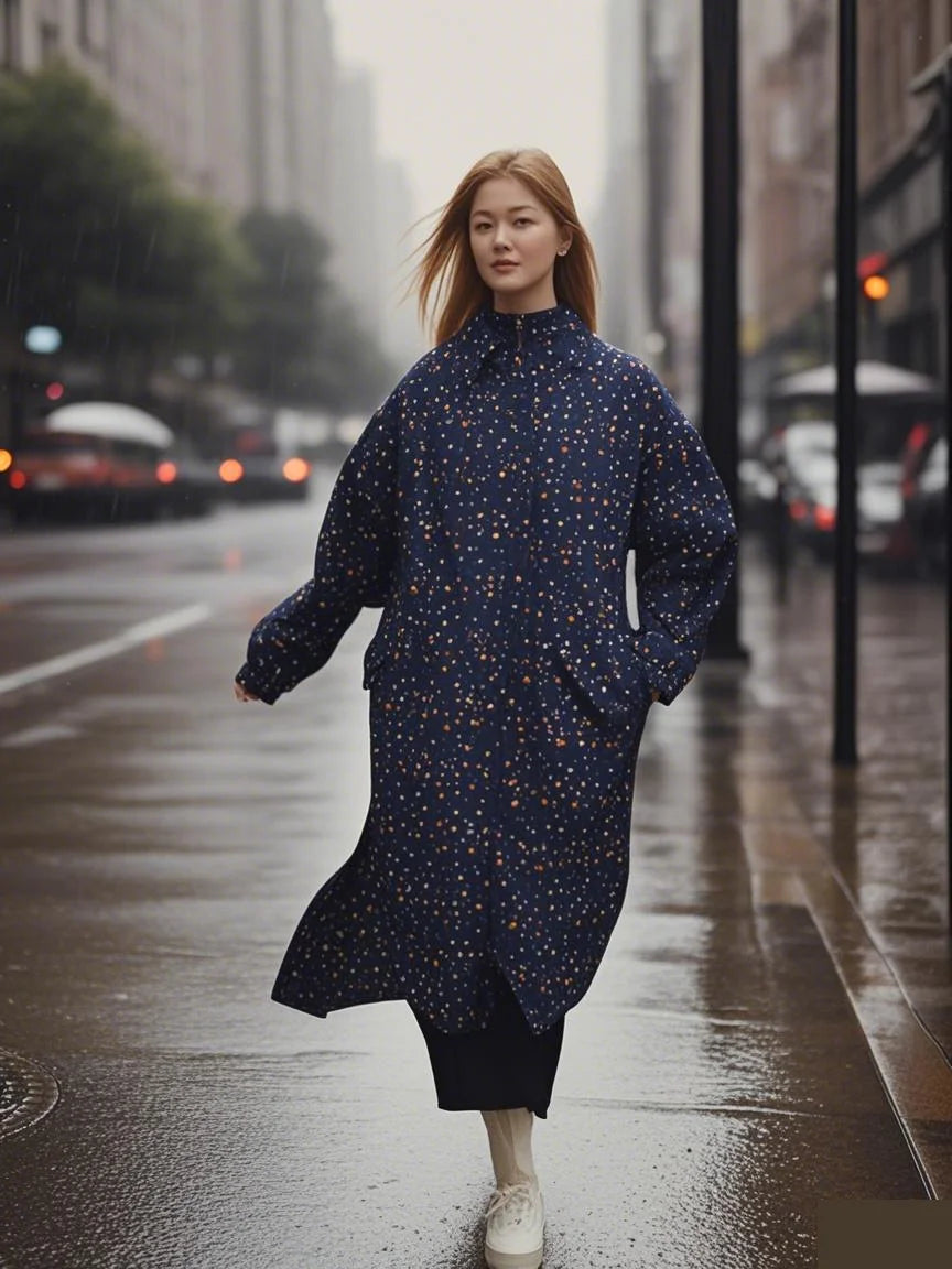 Universal Polyester Fashion Foldable Lightweight Waterproof Windproof Rain Jacket Coat for Daily Wear Travel Outdoor Activities