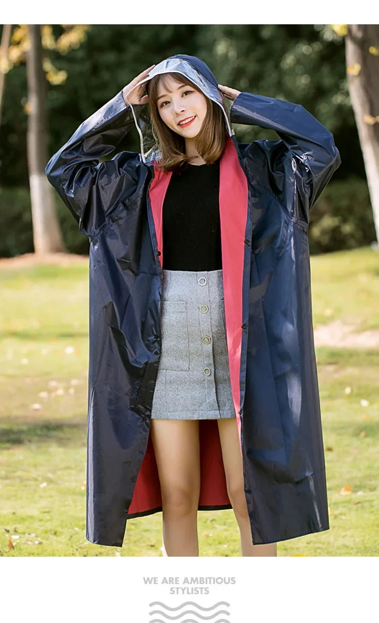 Custom Logo Printed Poncho Outdoor Rainproof Waterproof Raincoat With Thickened Oxford Cloth PVC Coating One Size Fits All Tours