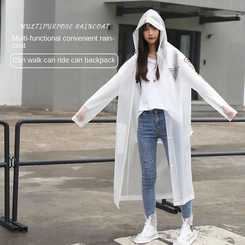 Long Full Body Raincoat for Adults Waterproof Anti-Rainstorm Electric Car for Poncho with Logo for Students Travel Bicycle