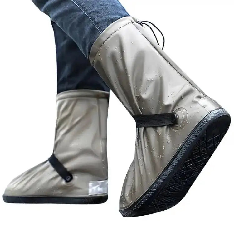 High Quality PVC Rain Boot Custom Logo Waterproof Shoe Covers Reflective Anti-Slip Design Unisex Adult Size Winter Rain Gear