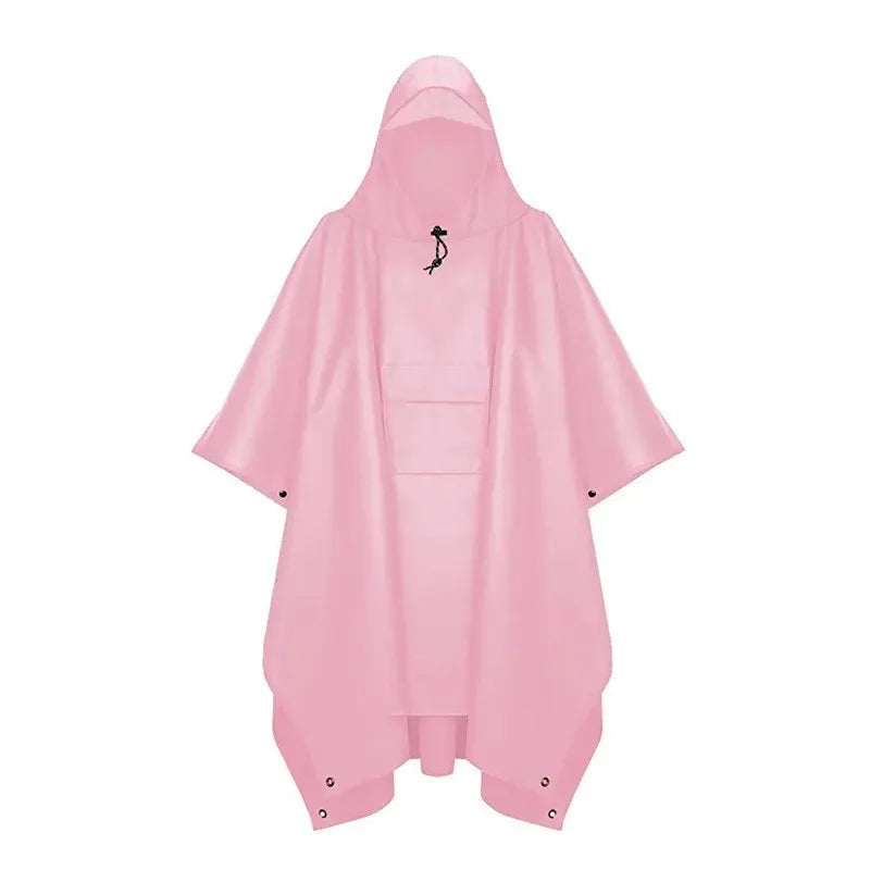 Reusable  Portable Waterproof Hooded Rain Poncho 3 In1 Lightweight Raincoat Rain Cape Motorbike Riding Poncho