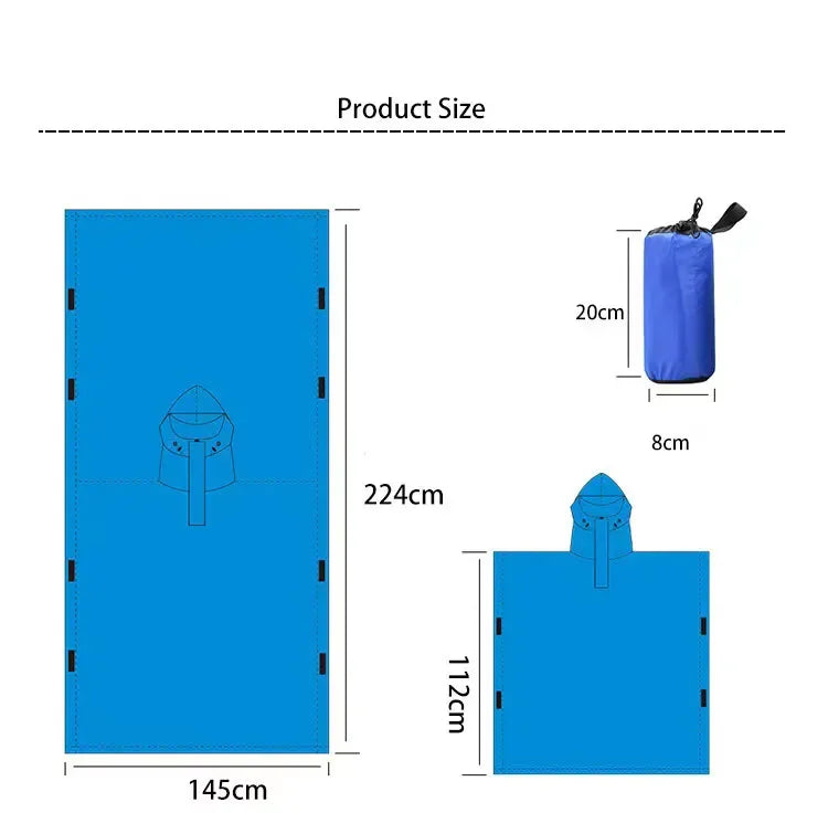 Unisex Adult Lightweight Hooded Rain Poncho Waterproof Raincoat for Outdoor Activities,Customizable Polyester Raincoat with Logo