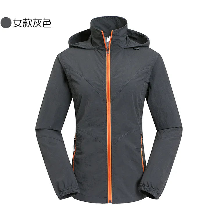 Outdoor Coated Stand Collar Zipper Quick-drying Breathable Motorcycle Jacket Unisex Summer Long Sleeve Loose Fit 100% Polyester